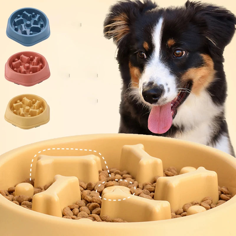 Non-Slip Slow Feeder Dog Bowl – Anti-Choking Puzzle Feeding Dish for Small, Medium & Large Dogs