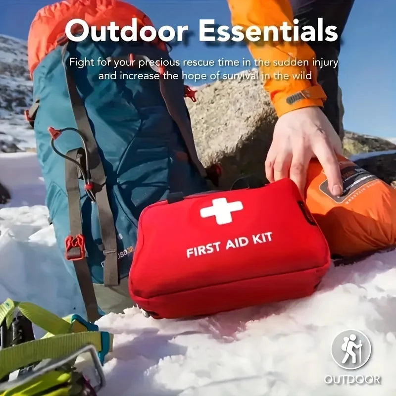 Compact First Aid Kit – Portable Emergency Supply Bag for Home, Car, Office and Travel