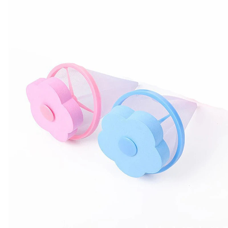 Plum Blossom Laundry Hair Catcher Ball – Floating Mesh Pet Fur & Lint Remover for Washing Machine