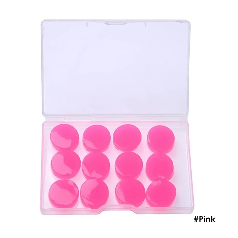 12-Piece Reusable Silicone Earplugs – Noise-Reducing Set for Sleep, Study and Swimming