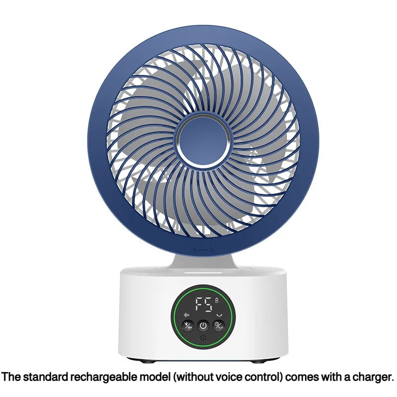 Portable Rechargeable Wall-Mounted Folding Fan With Remote Control & Night Light