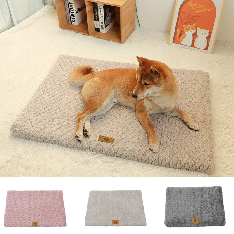 3D Foam Dog Bed With Washable Faux Fur Cover & Non-Slip Base