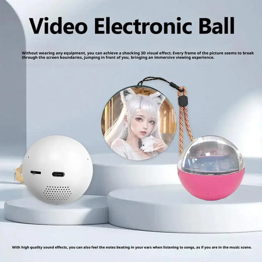 3D Video Crystal Ball Memory Display – DIY Photo & Video Player Lamp with Speaker