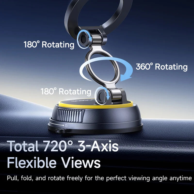 Baseus PrimeTrip VC2 Flex Magnetic Car Phone Mount – Vacuum Lock 360° Adjustable Stand
