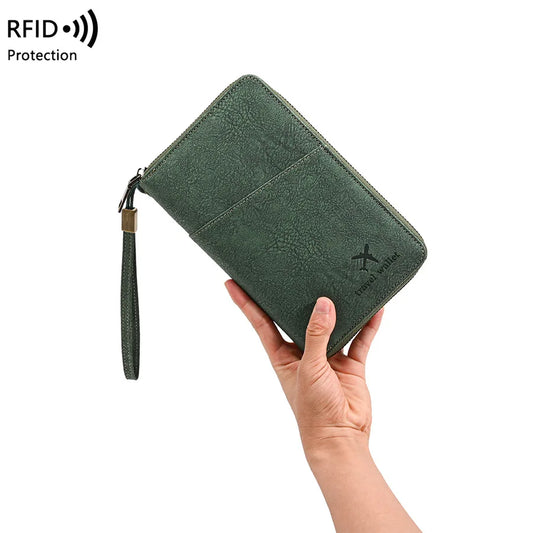 RFID-Blocking Multi-Passport Travel Wallet – Family Document, Ticket & Card Organizer