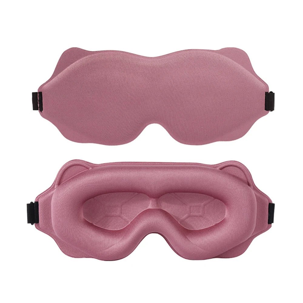 3D Contoured Blackout Sleep Mask – Soft Padded Eye Mask With Adjustable Strap - Goodify Mart