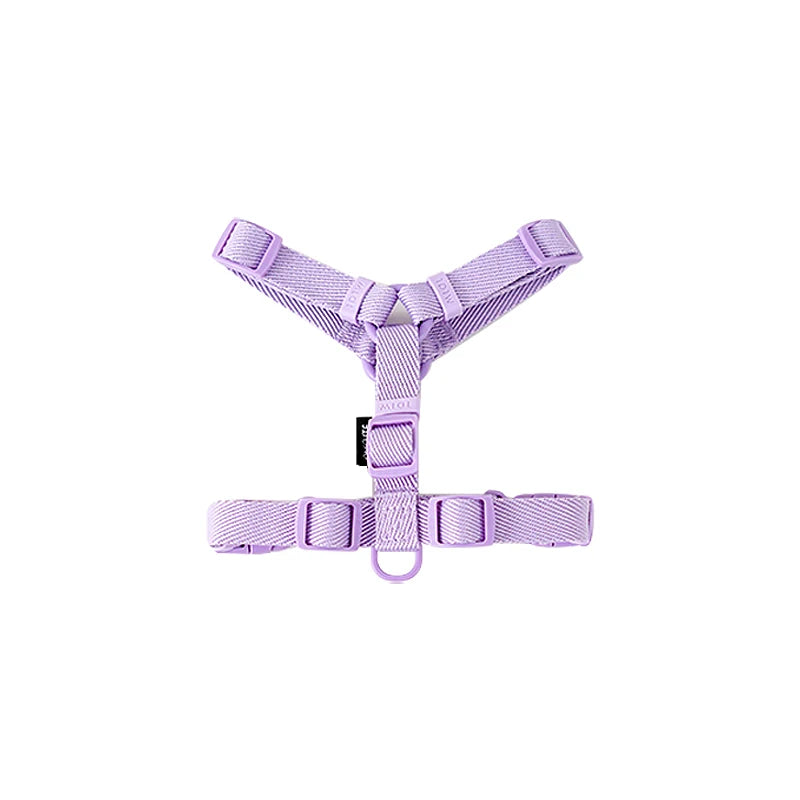 Macaron Color Dog Harness, Collar & Leash Set – Reflective Adjustable Vest for Puppies & Small Dogs
