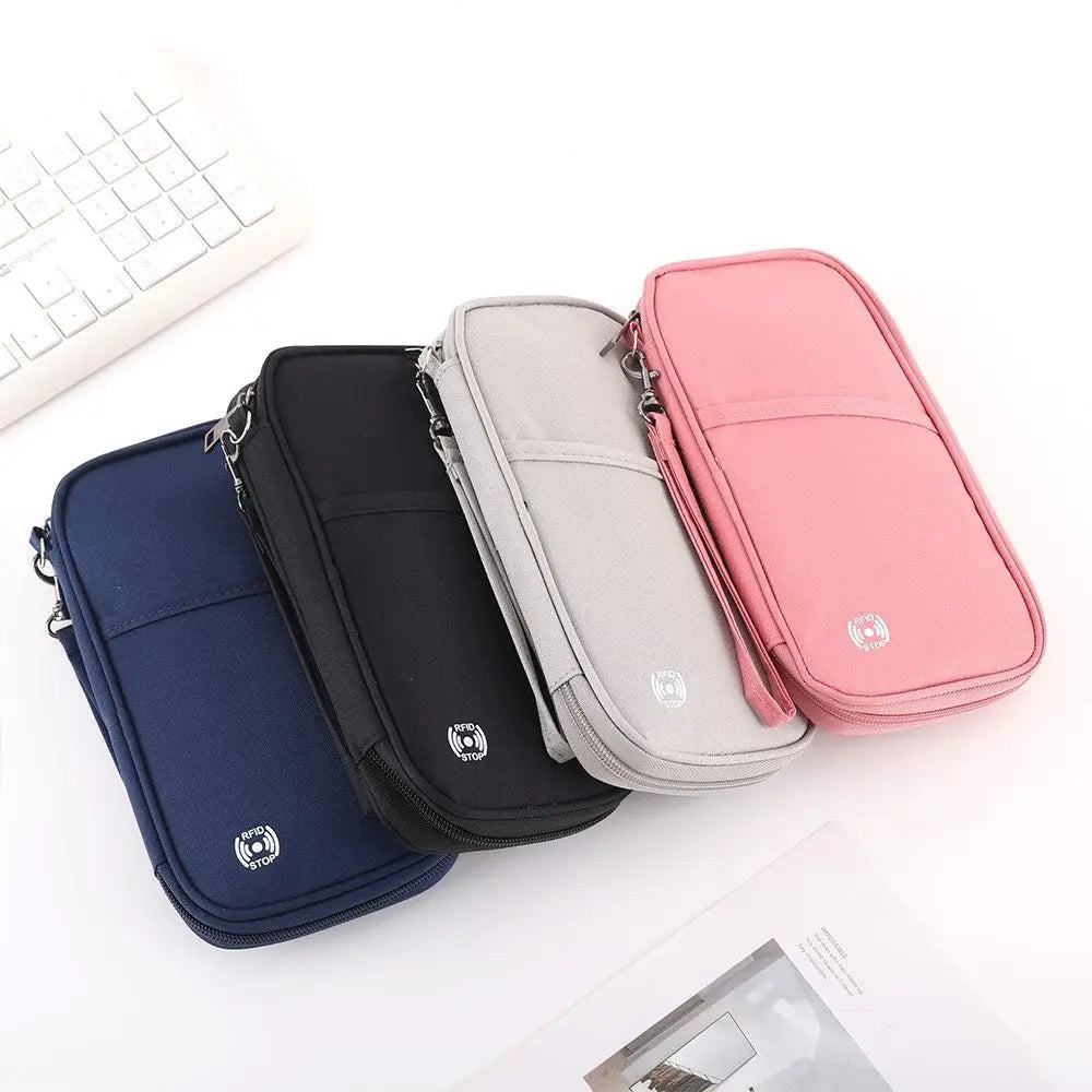 Family RFID-Blocking Passport Wallet – Travel Document Organizer & Credit Card Holder
