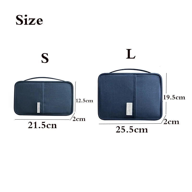 Family Passport Wallet & Travel Document Organizer – Multi-Pocket Card and Ticket Case