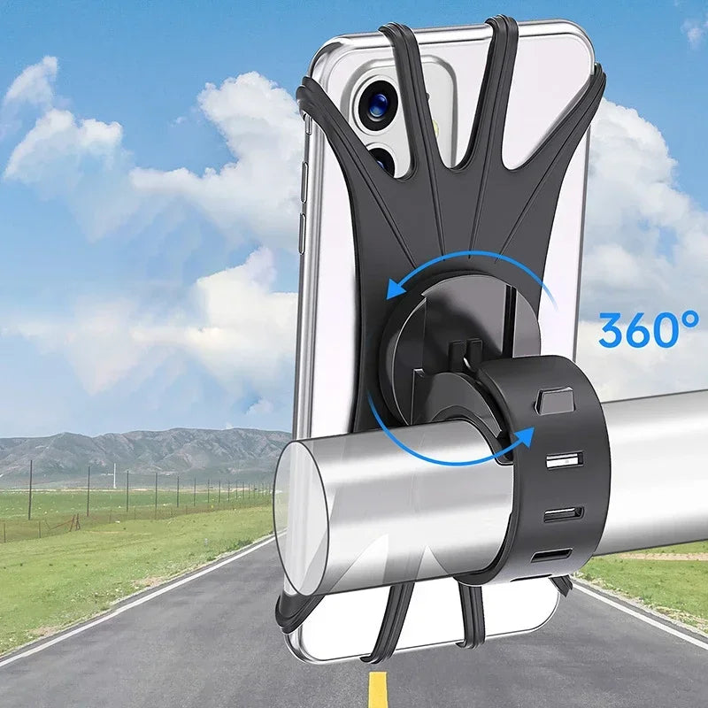 Maerknon Universal Bike Phone Holder – Bicycle & Motorcycle Handlebar Mount