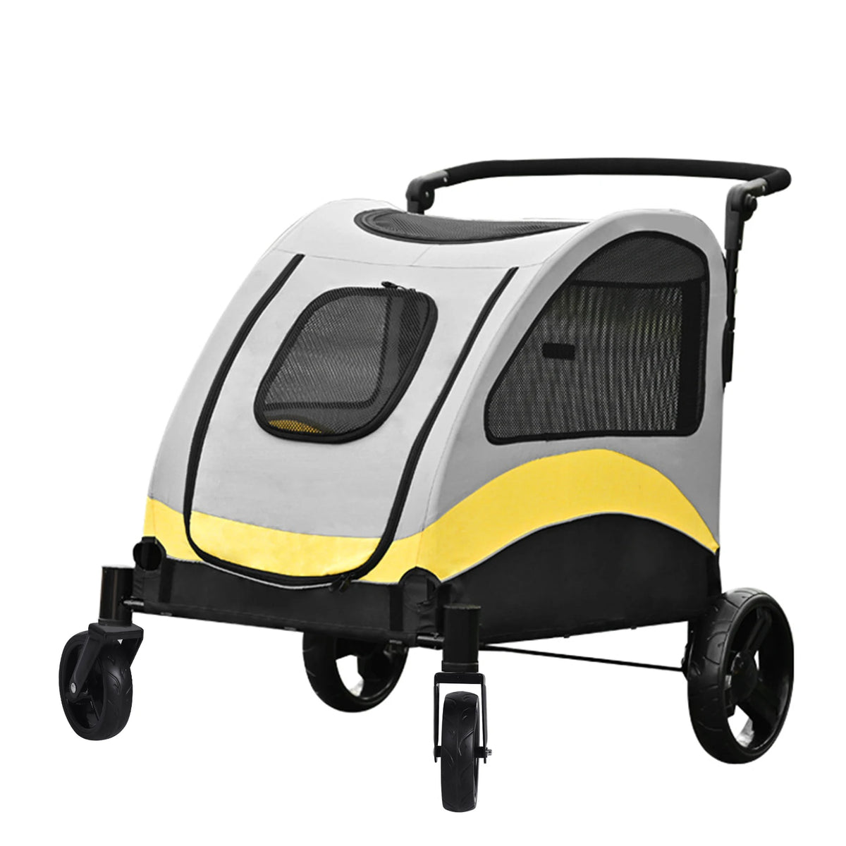 Heavy-Duty Foldable Dog Stroller For Large Dogs – 4-Wheel Pet Carrier Up To 65kg