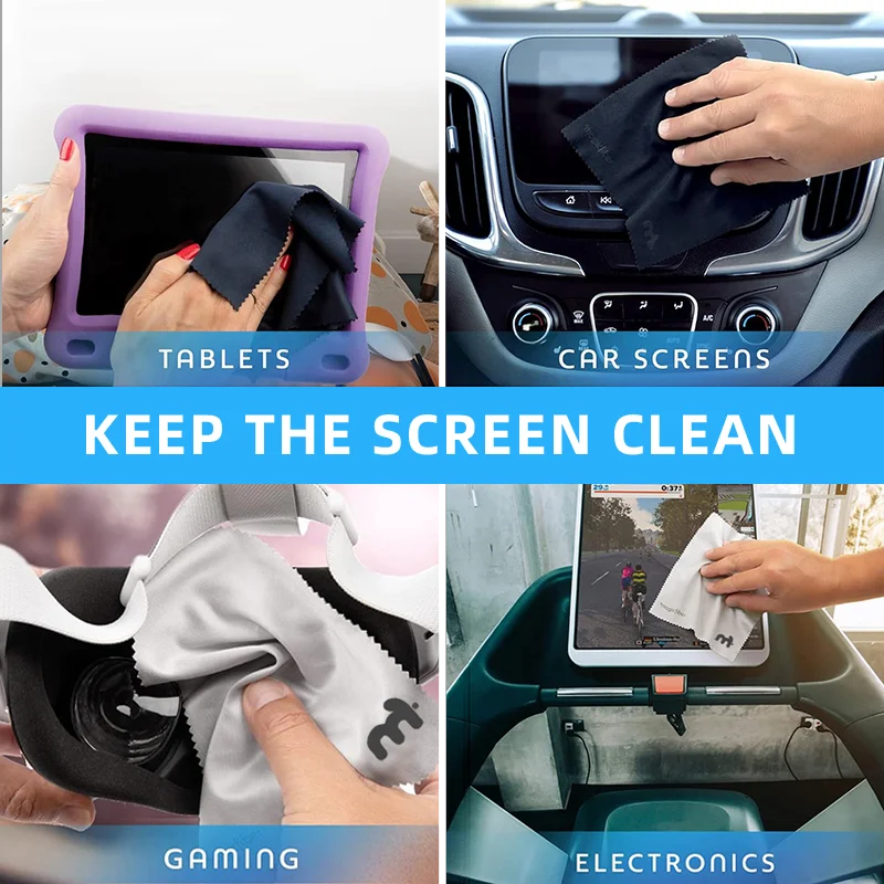 High-Density Microfiber Screen And Lens Cleaning Cloth – Reusable Non-Streak Wipe
