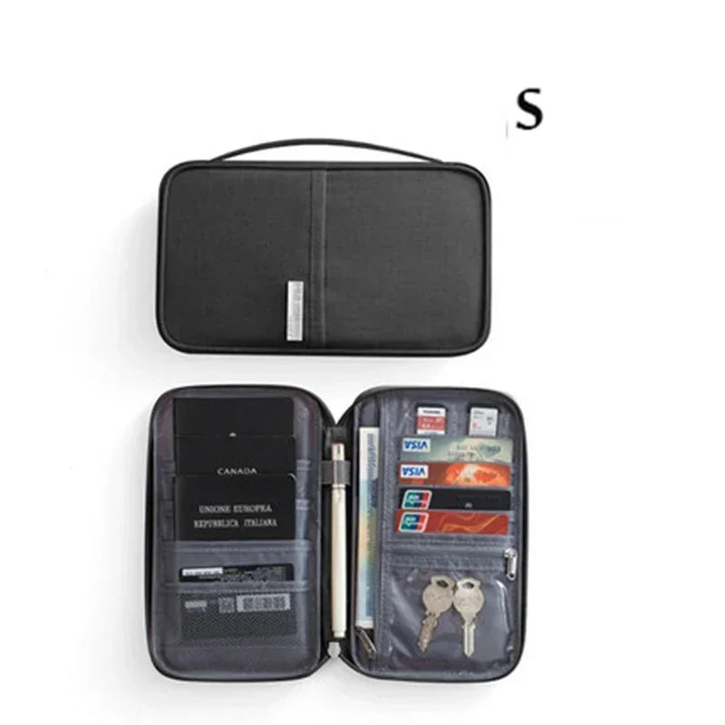 Large Waterproof Family Passport Wallet – Women’s Travel Document Organizer Bag