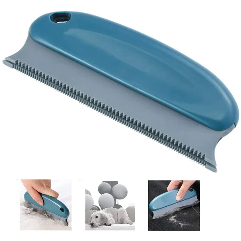 Portable Lint & Pet Hair Remover Brush – Dual Serrated Fabric Cleaner for Sofa, Carpet & Clothing