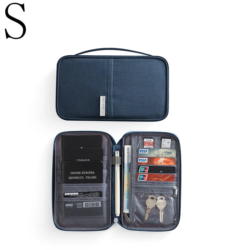Family Passport Wallet & Travel Document Organizer – Multi-Pocket Card and Ticket Case