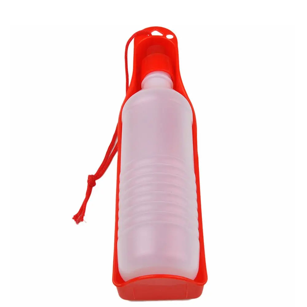 Portable Pet Water Bottle with Built-In Bowl – Leakproof Travel Drinking Cup for Dogs & Cats