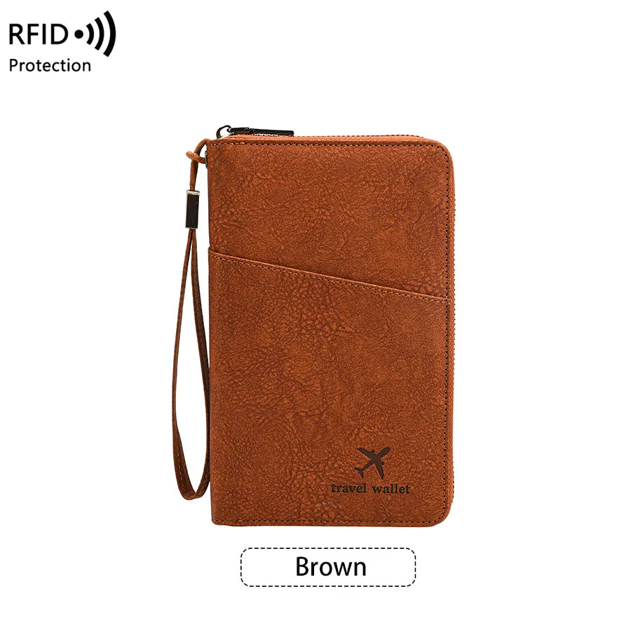 RFID-Blocking Multi-Passport Travel Wallet – Family Document, Ticket & Card Organizer