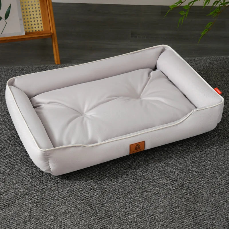 Large Corduroy Dog Sofa Bed – Warm Washable Cushion For Dogs & Cats