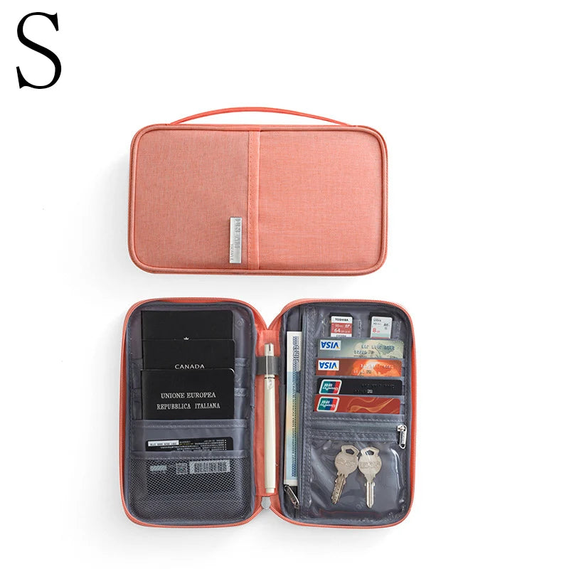 Family Passport Wallet & Travel Document Organizer – Multi-Pocket Card and Ticket Case