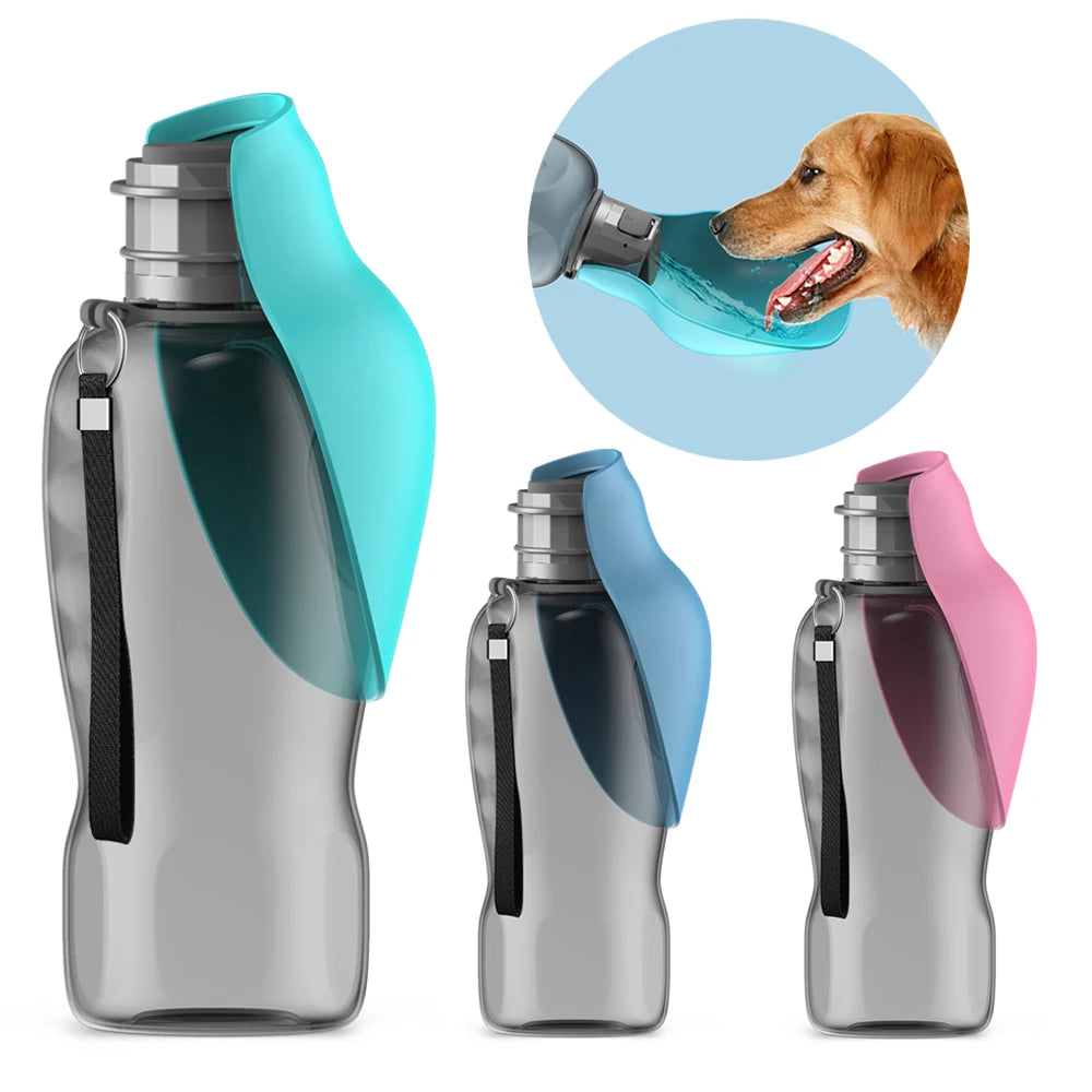 Holapet 800ML Large Dog Water Bottle – Portable Foldable Travel Dispenser for Small, Medium & Large Dogs