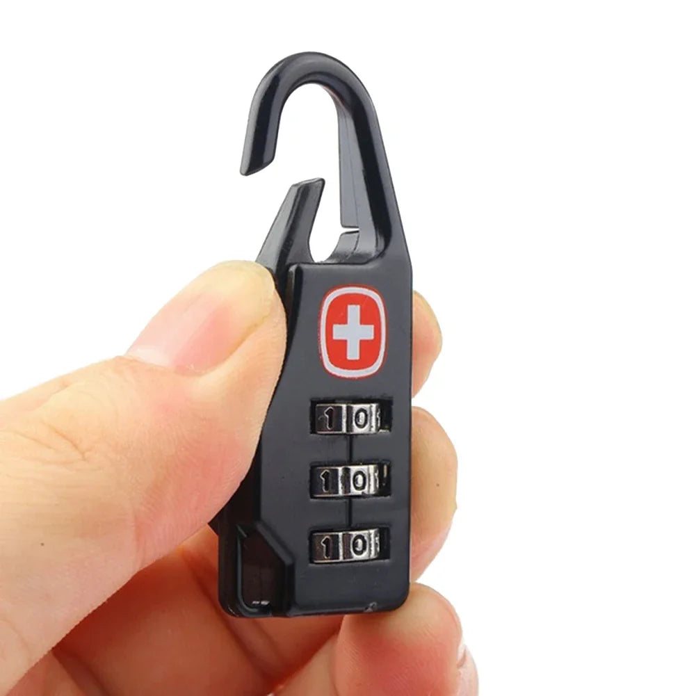 Mini 3-Digit Combination Padlock – Alloy Travel Lock for Luggage and Backpacks, 1–8 Pieces