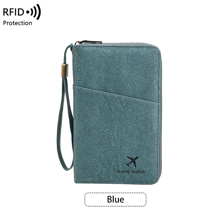 RFID-Blocking Multi-Passport Travel Wallet – Family Document, Ticket & Card Organizer