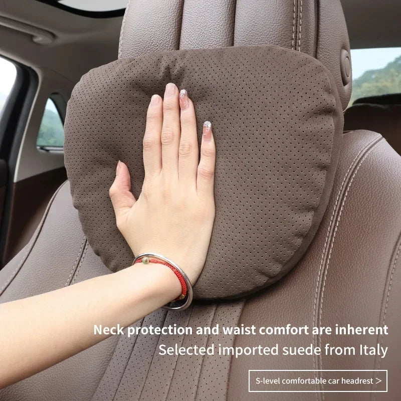 Universal Car Headrest Neck Pillow – Soft Adjustable Seat Support Cushion