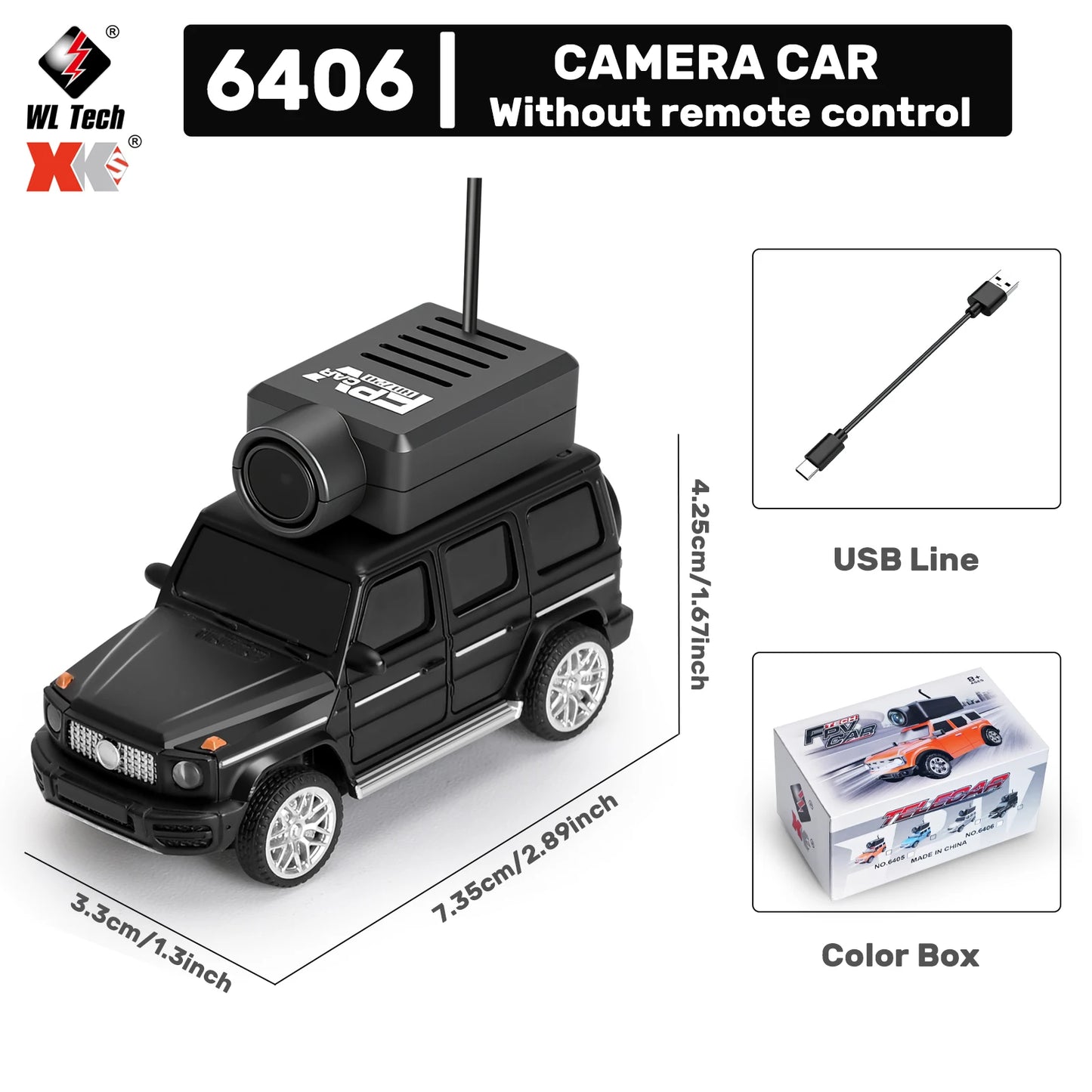 WLtoys 1/64 Mini RC Car with 720P FPV Camera Wifi APP Control 2.4G Reomte Contorl Racing Vehicle Toy for Children 6405 6406