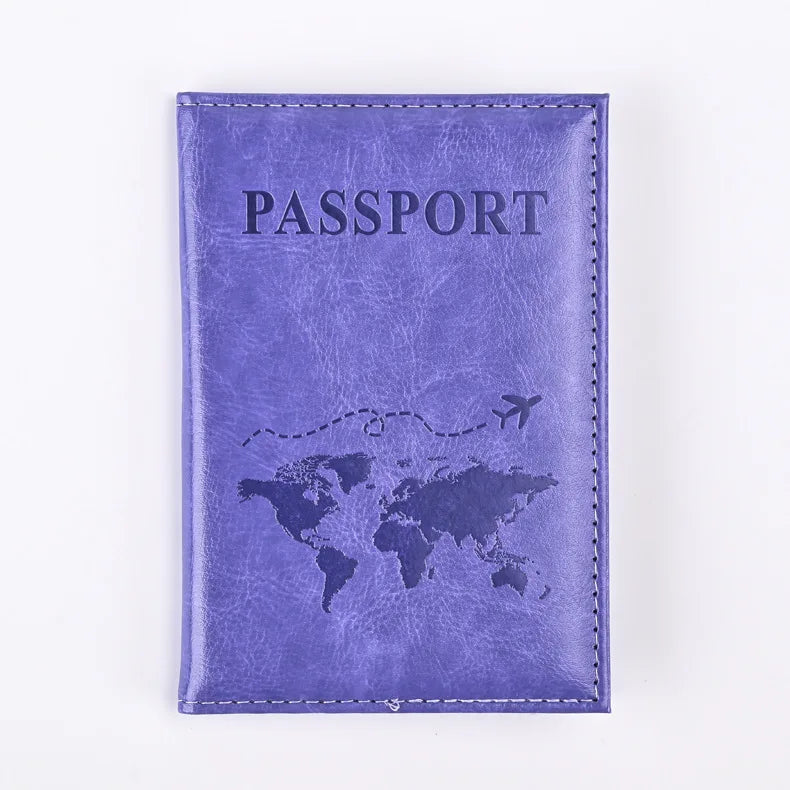 Colorful PU Passport Holder – Travel Cover With ID, Ticket & Credit Card Slots