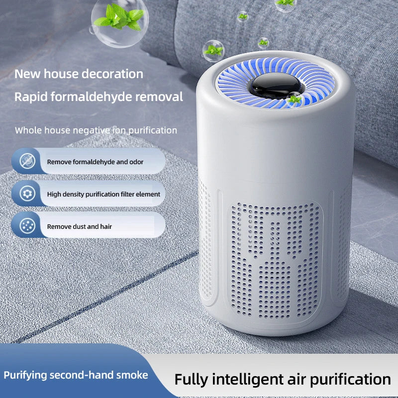 Mini Desktop Air Purifier with HEPA Filter & Negative Ion Technology