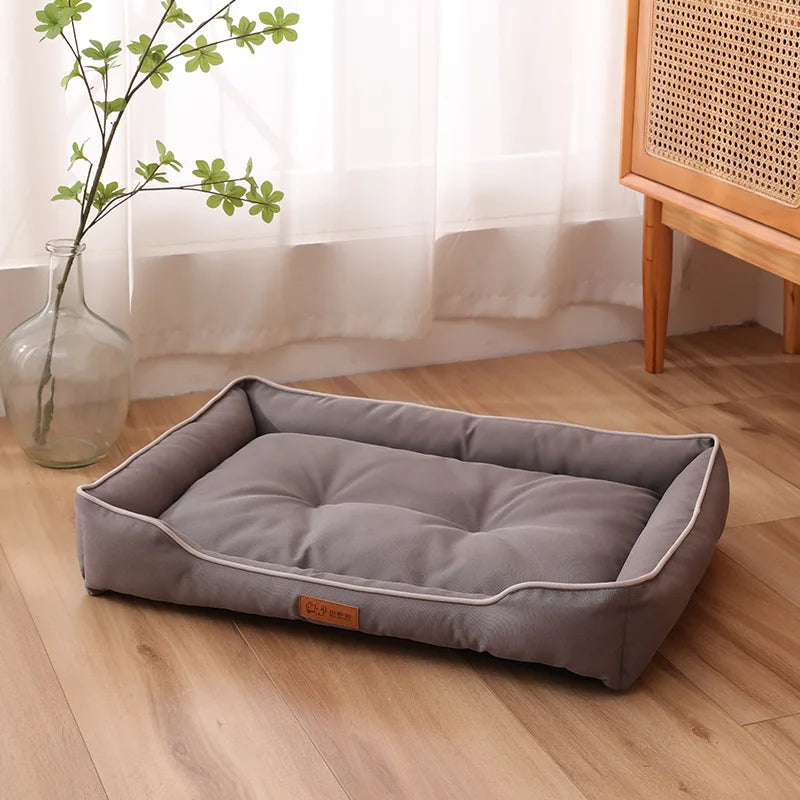 Large Corduroy Dog Sofa Bed – Warm Washable Cushion For Dogs & Cats