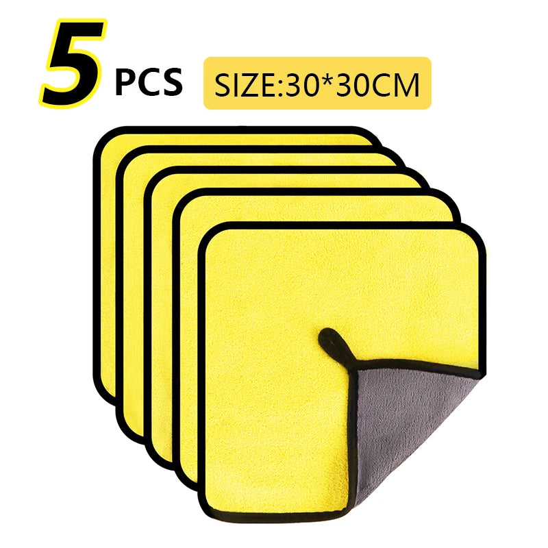 5–20 Pack Microfiber Car Cleaning Towels – Absorbent 30×30/30×60cm Cloths