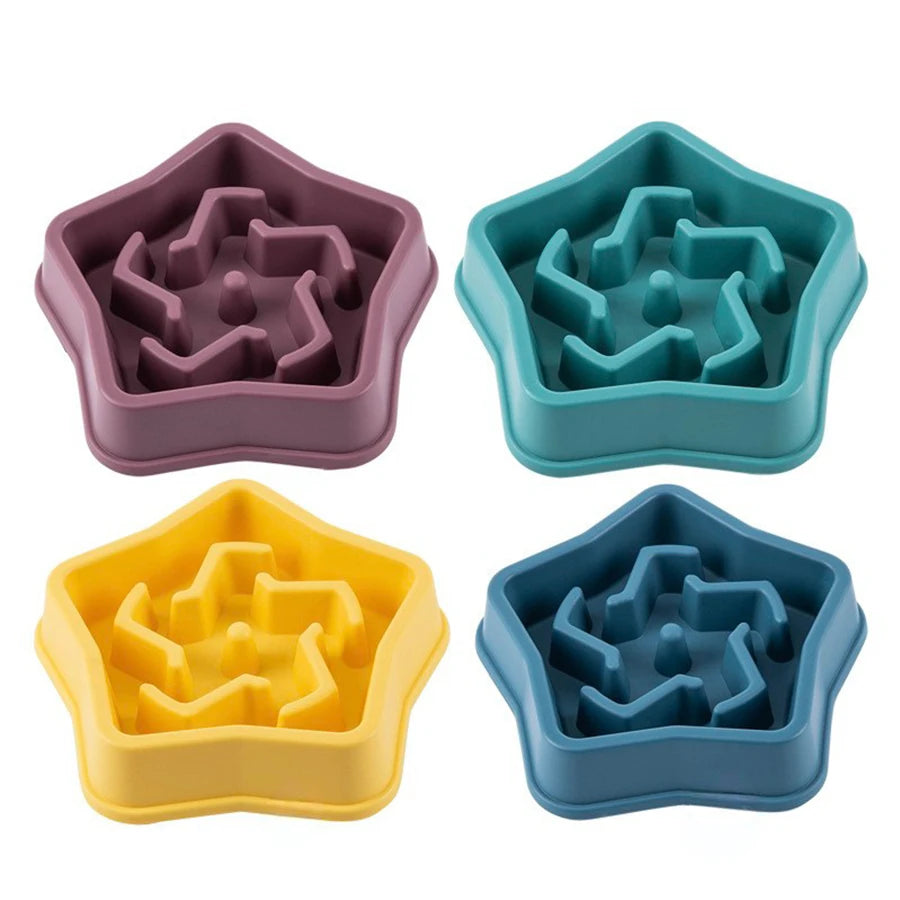 Dog Slow Feeder Bowl – Anti-Choking Cloud Shape Slow Eating Bowl for Large & Small Dogs (500ml)