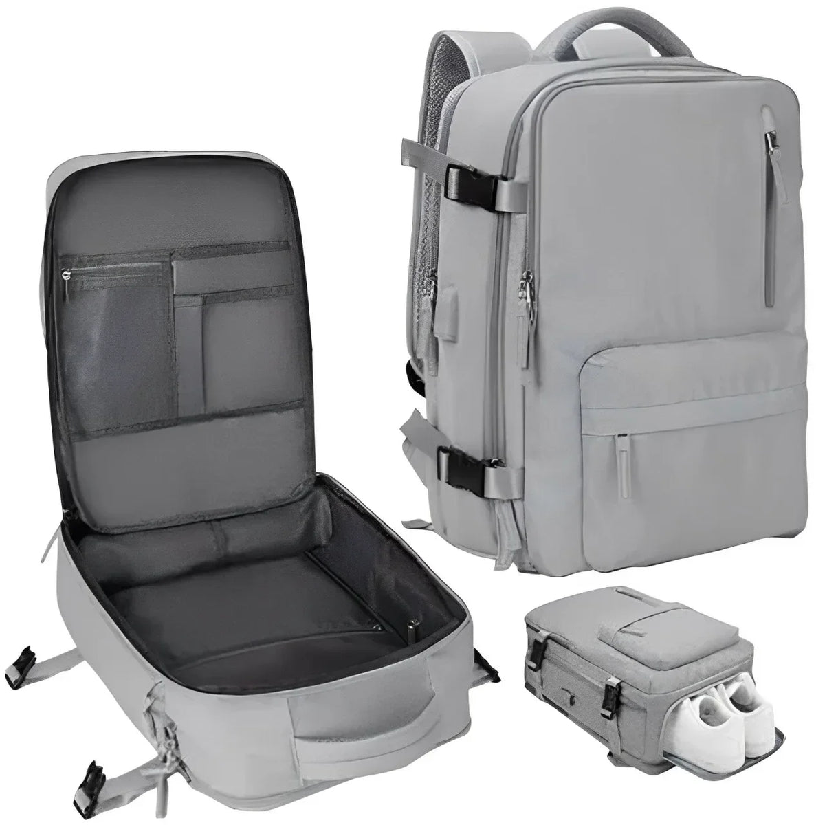 Travel Laptop Backpack With USB Port – Water-Resistant Business and College Bag