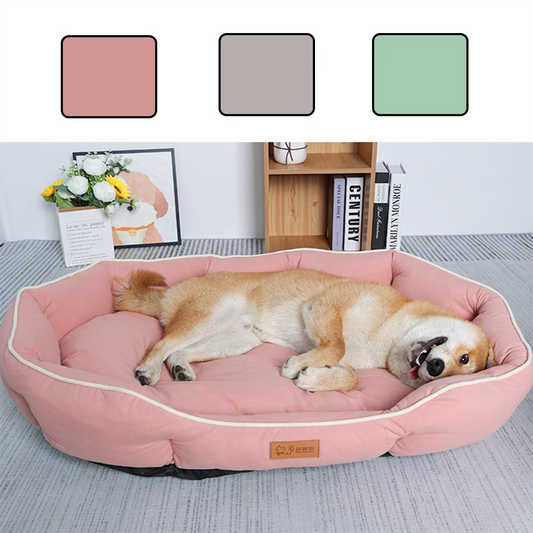 Large Corduroy Dog Sofa Bed – Warm Washable Cushion For Dogs & Cats