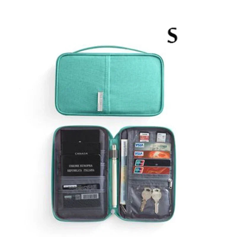 Large Waterproof Family Passport Wallet – Women’s Travel Document Organizer Bag