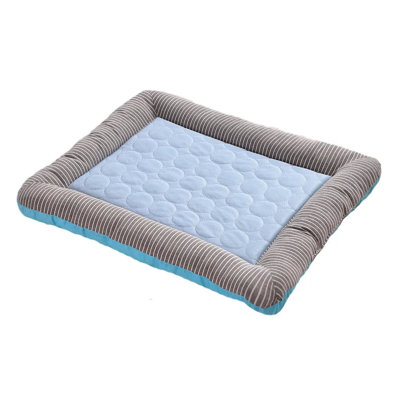 Breathable Summer Cooling Mat For Dogs & Cats – Washable Cotton Pet Bed