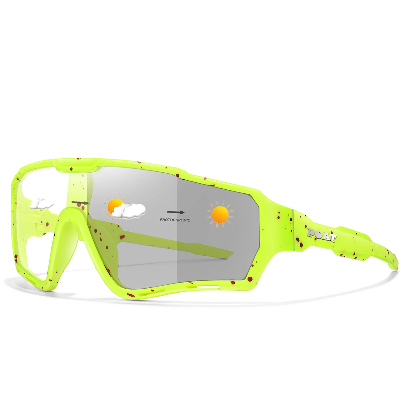 POAT Photochromic Cycling Sunglasses – UV400 MTB Bike Sports Glasses for Men & Women