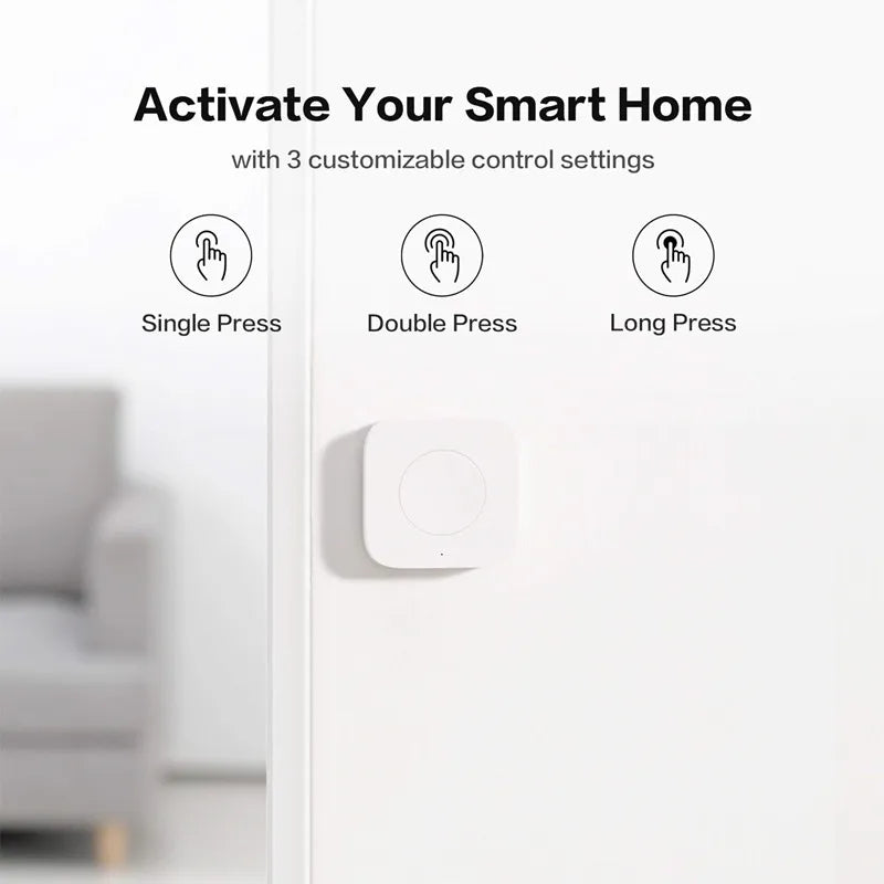 Aqara Smart Wireless Mini Switch – Zigbee Remote Control Button for Home Automation