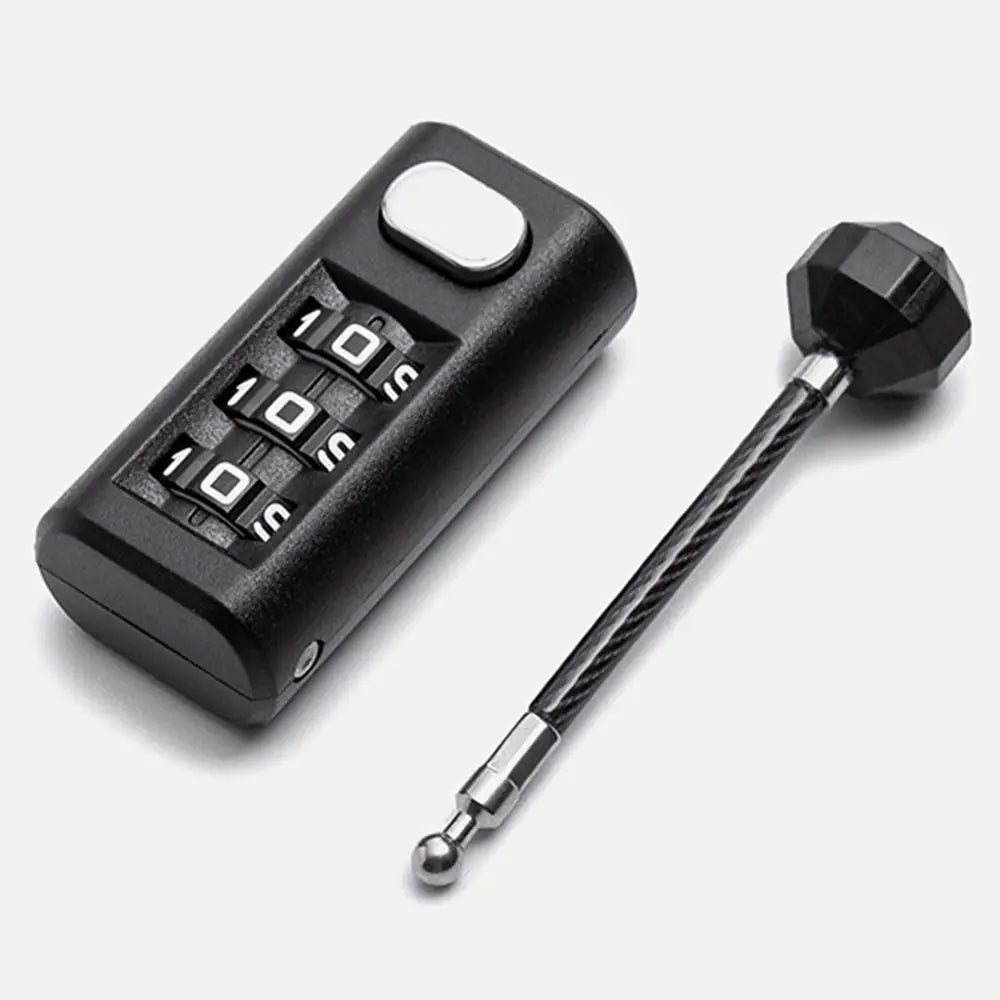 3-Digit Resettable Cable Lock – Mini Combination Padlock for Backpack Zippers and Luggage