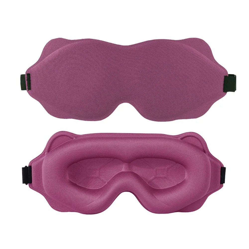 3D Contoured Blackout Sleep Mask – Soft Padded Eye Mask With Adjustable Strap - Goodify Mart