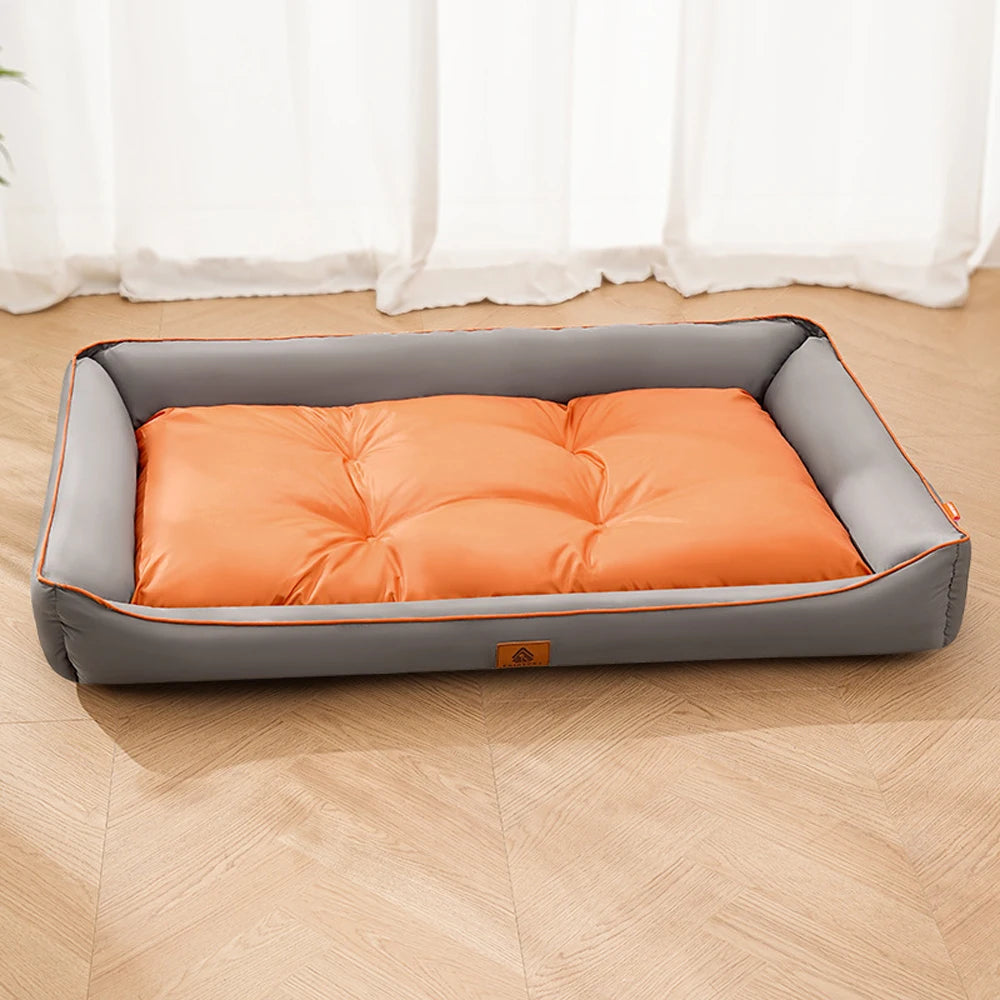 Large Corduroy Dog Sofa Bed – Warm Washable Cushion For Dogs & Cats