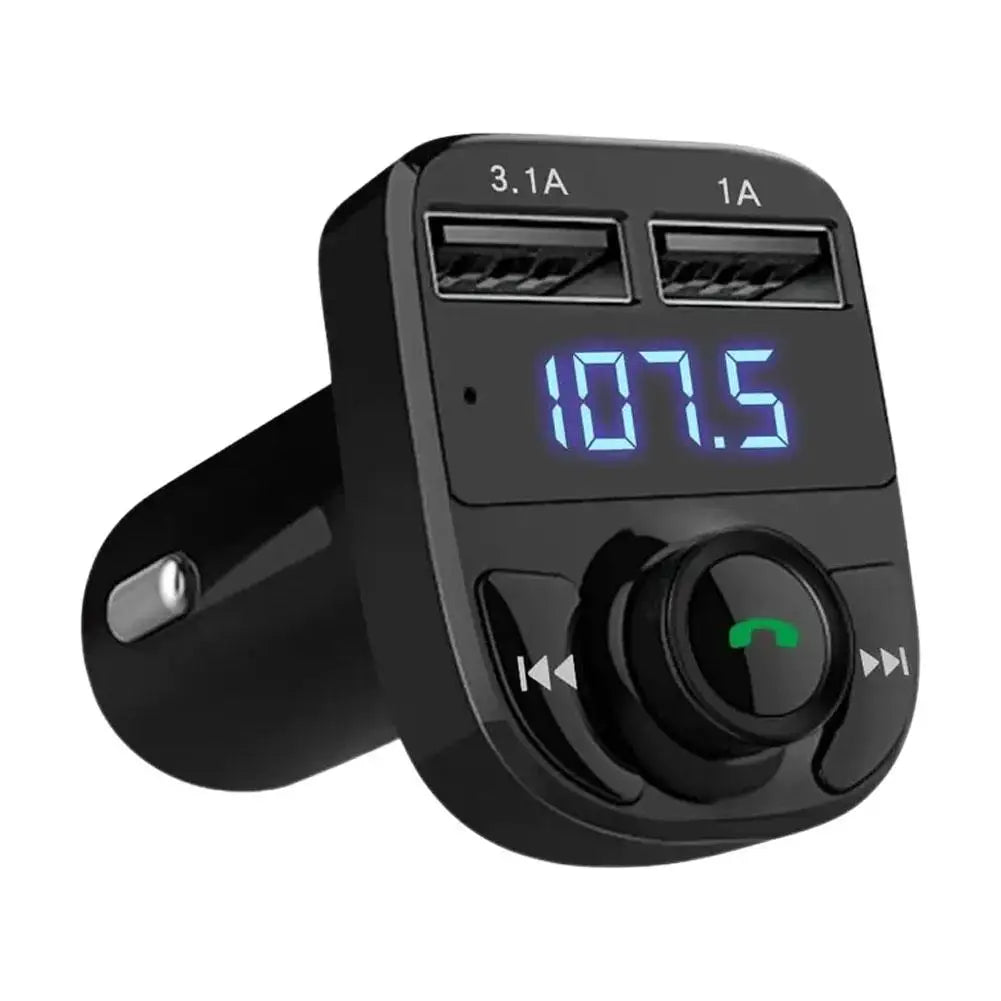Bluetooth 5.0 FM Transmitter With Dual USB Car Charger – Hands-Free Calling & MP3 Player