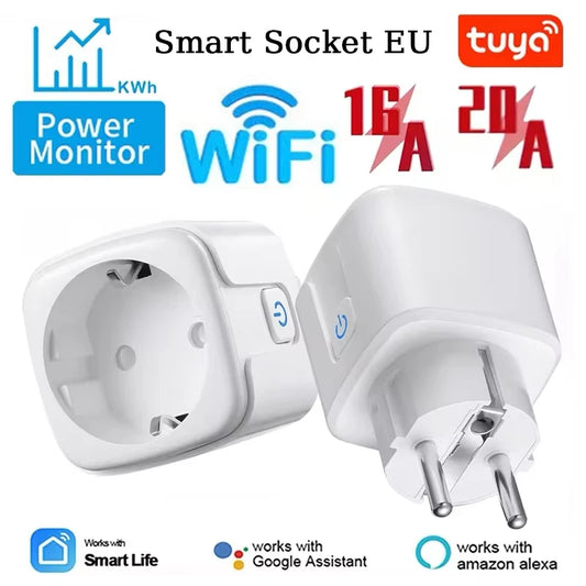 WiFi Smart Plug EU 16A – Power Monitor & Timer Socket