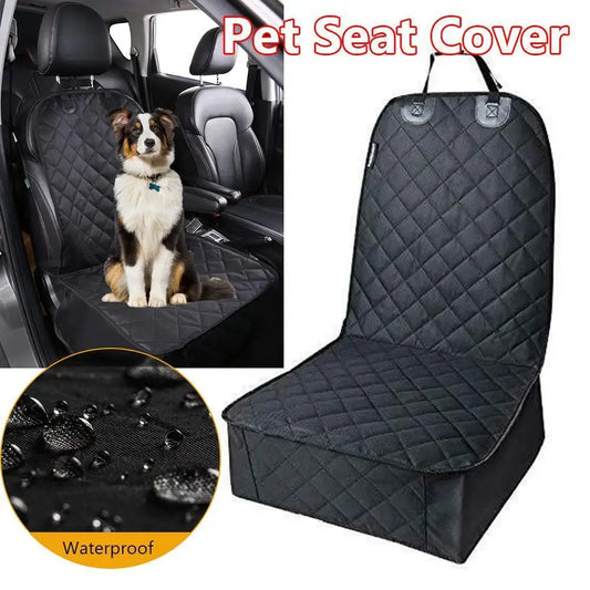 Waterproof Dog Car Front Seat Cover – Non-Slip Pet Seat Protector with Cushion Padding