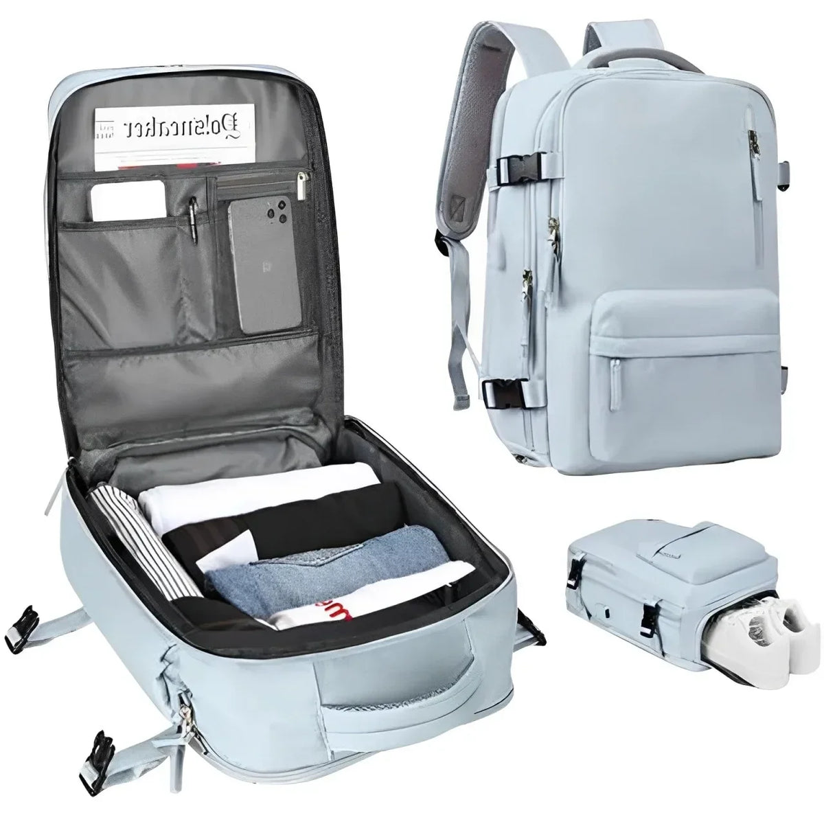 Travel Laptop Backpack With USB Port – Water-Resistant Business and College Bag
