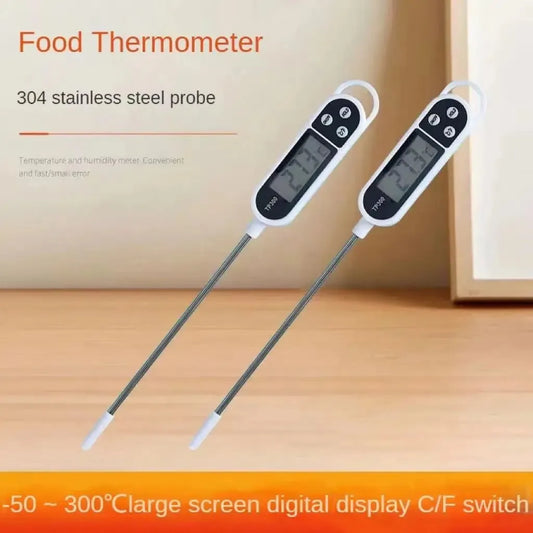 Digital Meat Thermometer with LCD Display – Instant Read Food Temperature Probe for BBQ, Grill & Oven