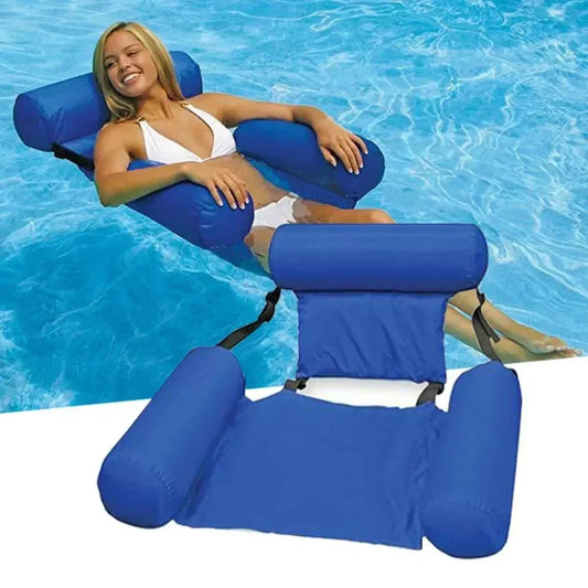 Foldable Floating Water Hammock – Inflatable Pool Lounger Mat for Swimming & Beach