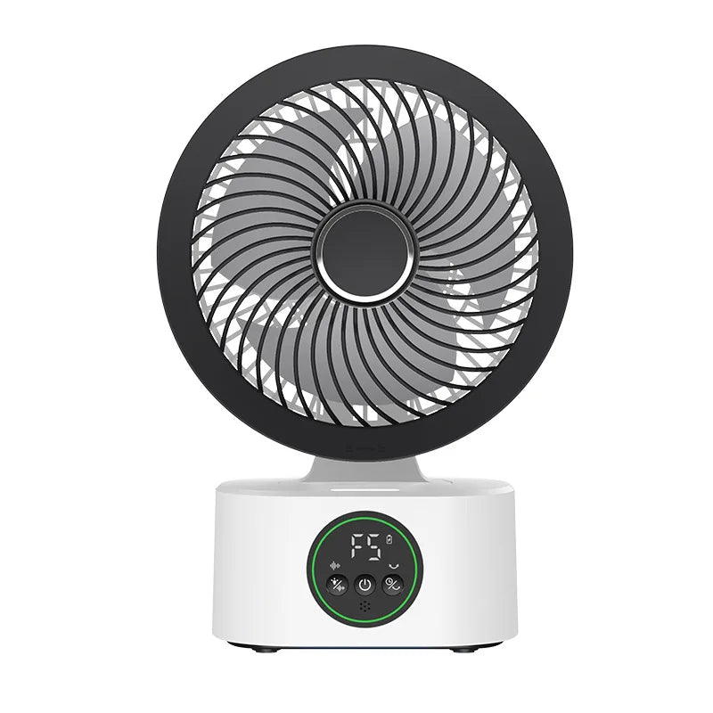 Portable Rechargeable Wall-Mounted Folding Fan With Remote Control & Night Light