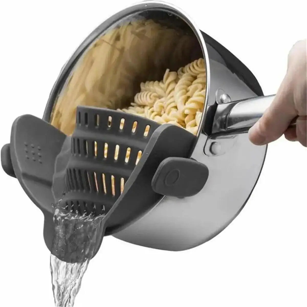 Adjustable Clip-On Pot Strainer – Stainless Steel Kitchen Strainer for Pots, Pans & Bowls